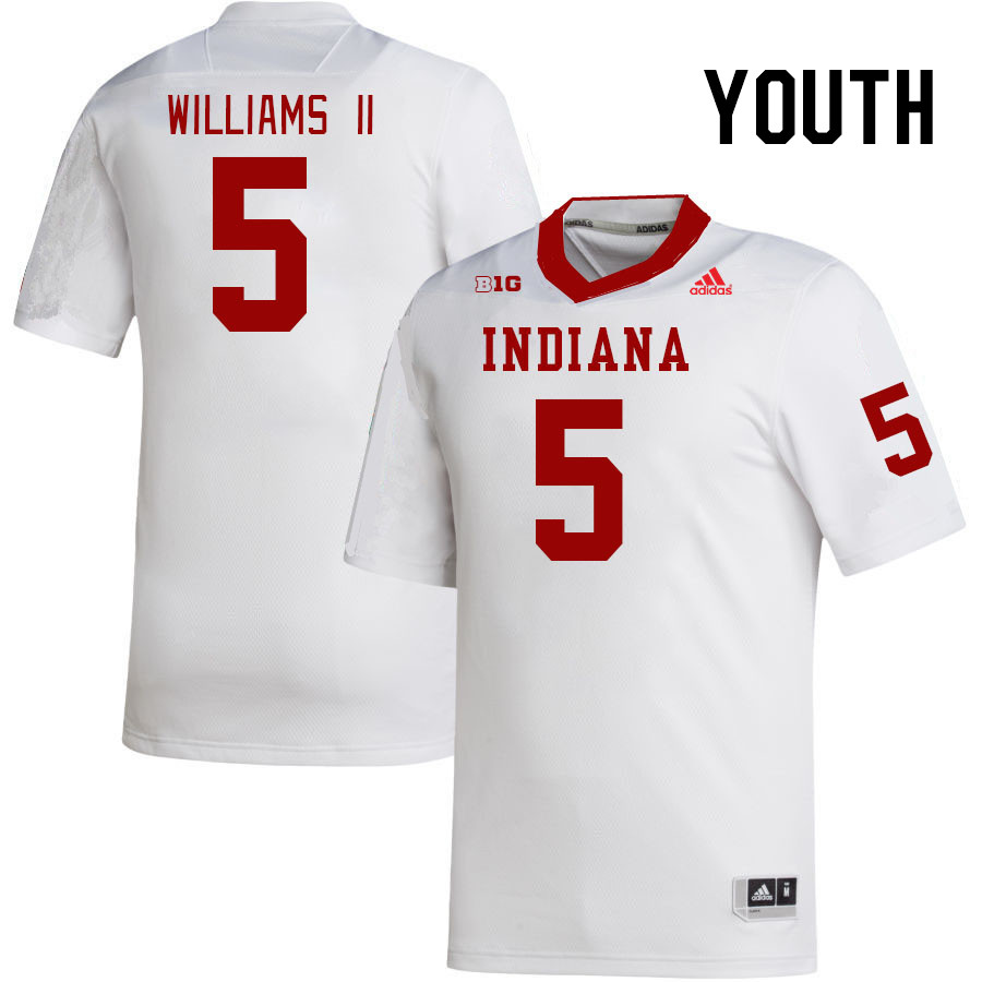 Youth #5 Dexter Williams II Indiana Hoosiers College Football Jerseys Stitched-White